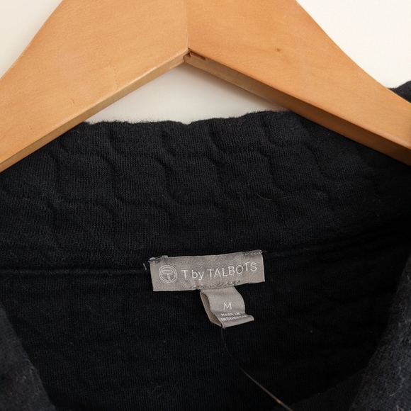 T by Talbots Geo Quilted Mockneck Pullover - Picture 5 of 5